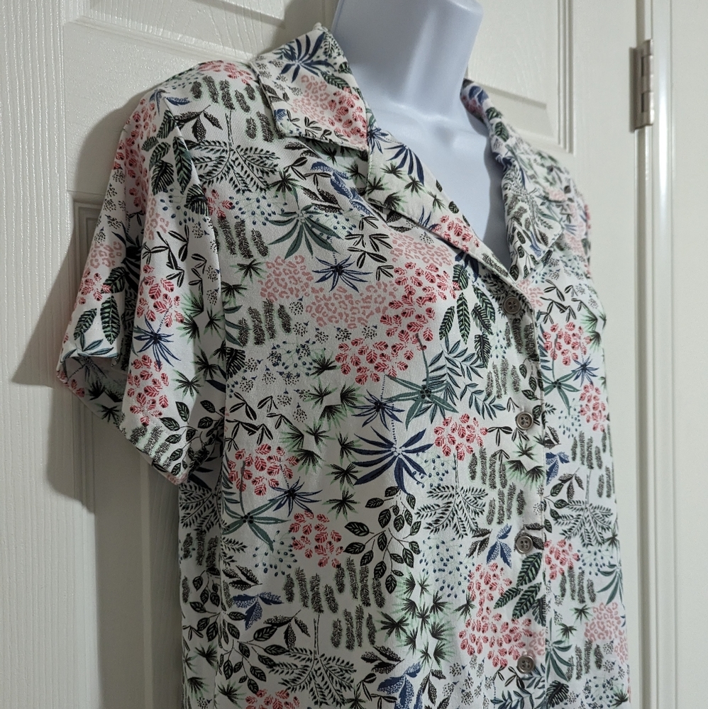 Women's Small Echo Floral Botanical sleep shirt TOP ONLY - Picture 6 of 10